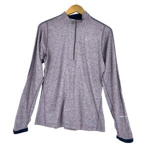 Nike Sweater Women M Purple Element Pullover Running Half Zip Thumbhole Athletic